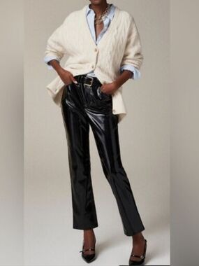 NWT J. Crew Classic straight pant in faux leather